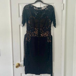 Byron Lars Carissima Sheath Dress Black Pre-Owned Size 8